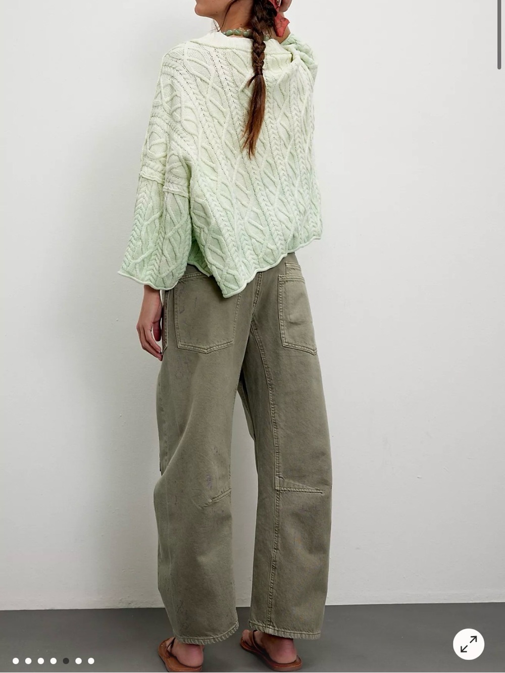 Free People “we the free” Moxie pull on barrel jean in “army” - Picture 4 of 13
